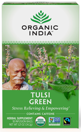 ORGANIC INDIA Tulsi Tea Green w/ Caffeine 18 BAG