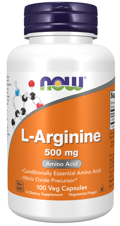 Now ARGININE 500mg 100 VCAPS