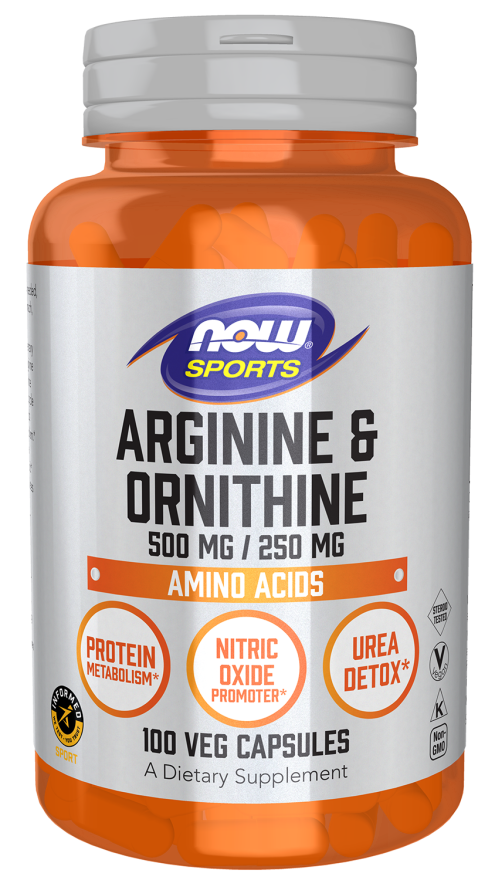 Now ARGININE/ORNITHINE 100 VCAPS