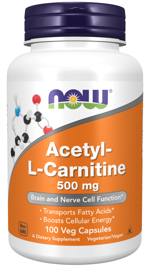 Now ACETYL L-CARN 500mg 100 VCAPS