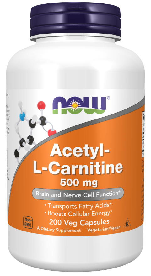 Now ACETYL L-CARN 500mg 200 VCAPS