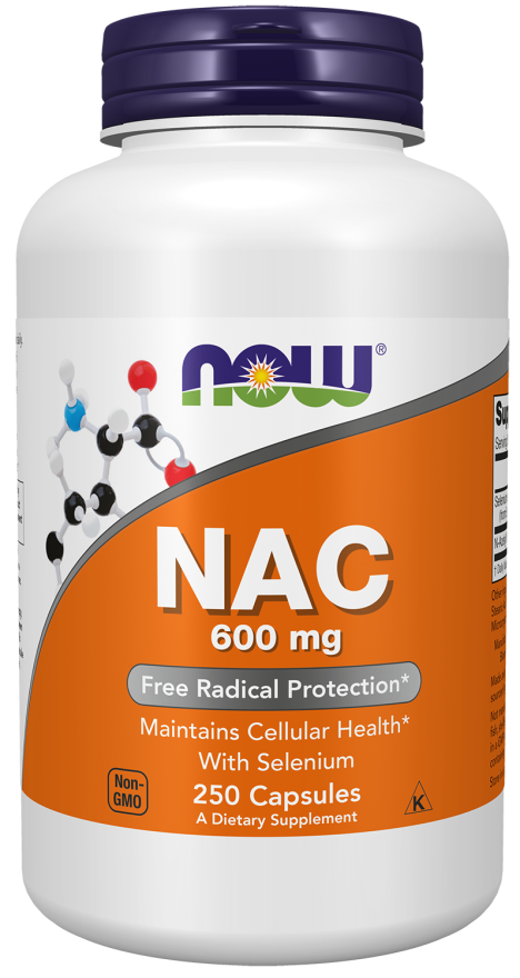 Now NAC-ACETYL CYSTEINE 600mg 250 VCAPS