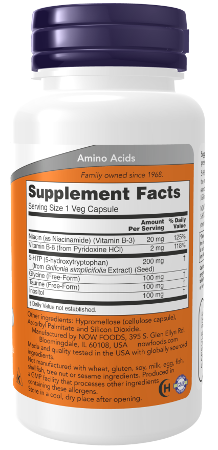 Now 5-HTP 200mg 60 VCAPS