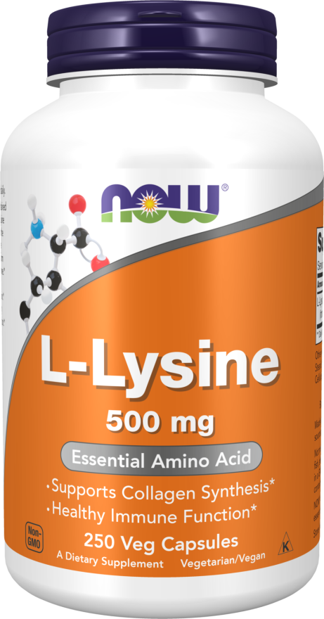 Now LYSINE 500mg 250 VCAPS