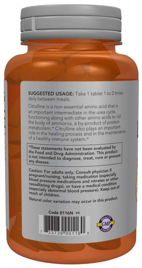 Now L-CITRULLINE 1200MG 120 TABS