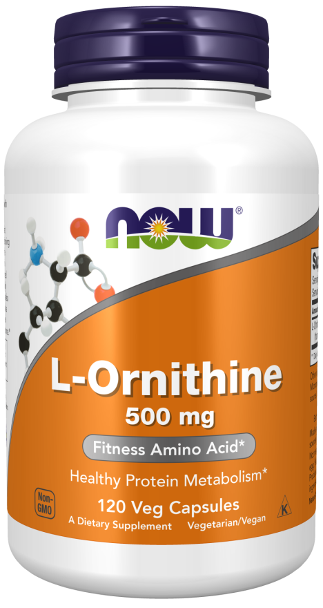Now ORNITHINE 500mg 120 VCAPS