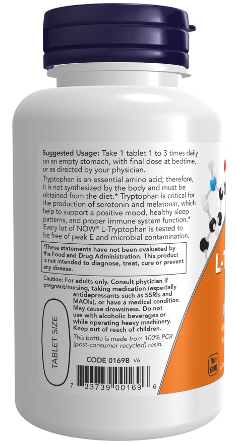 Now L-TRYPTOPHAN 1000MG 60 TABS