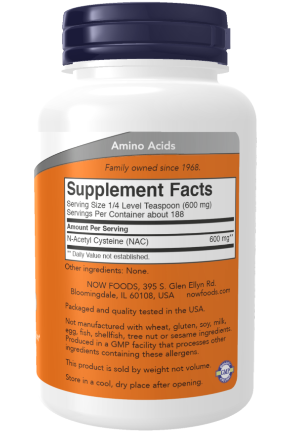 Now NAC (N-ACETYL CYSTEINE) POWDER 4 OZ