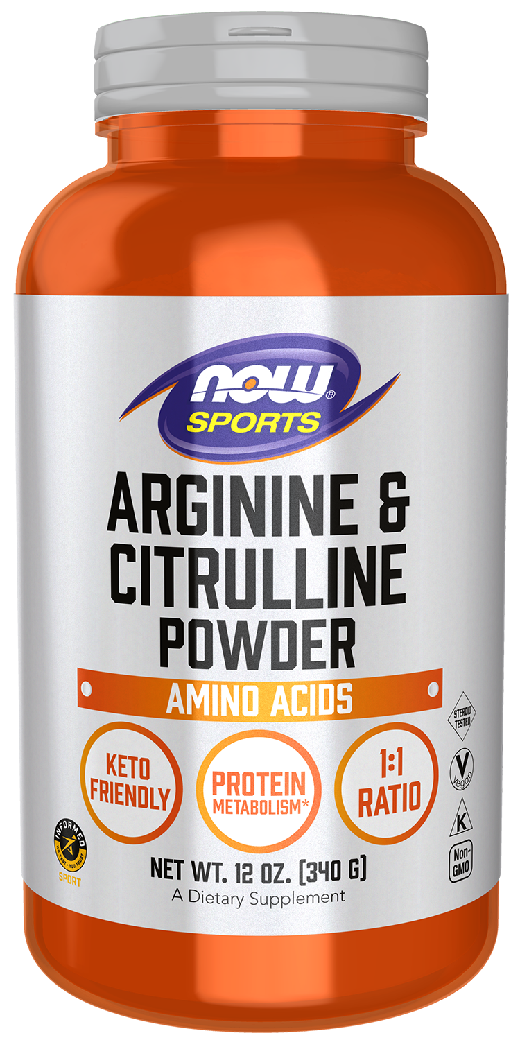 Now ARGININE & CITRULLINE POWDER 12 OZ