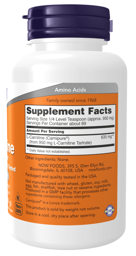 Now L-CARNITINE POWDER 3 OZ