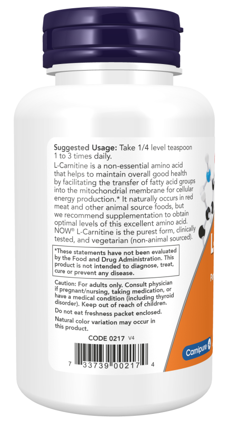 Now L-CARNITINE POWDER 3 OZ