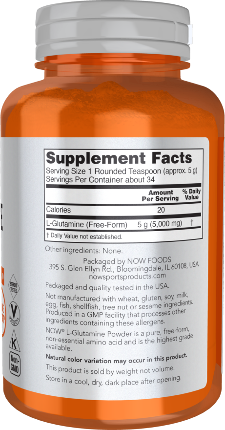 Now L-GLUTAMINE POWDER 6 OZ