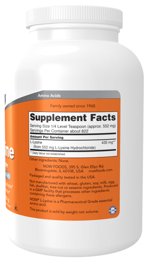 Now LYSINE POWDER 1 LB