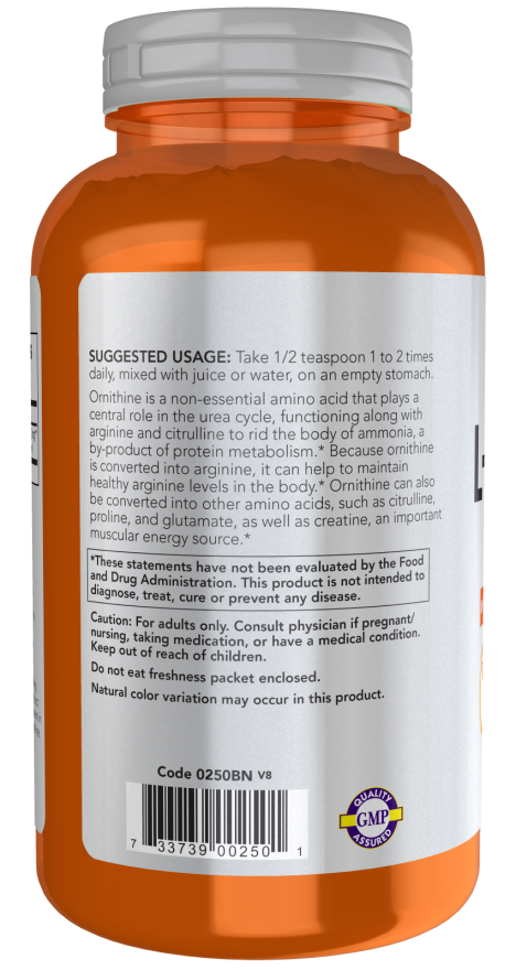 Now L-ORNITHINE POWDER 8 OZ