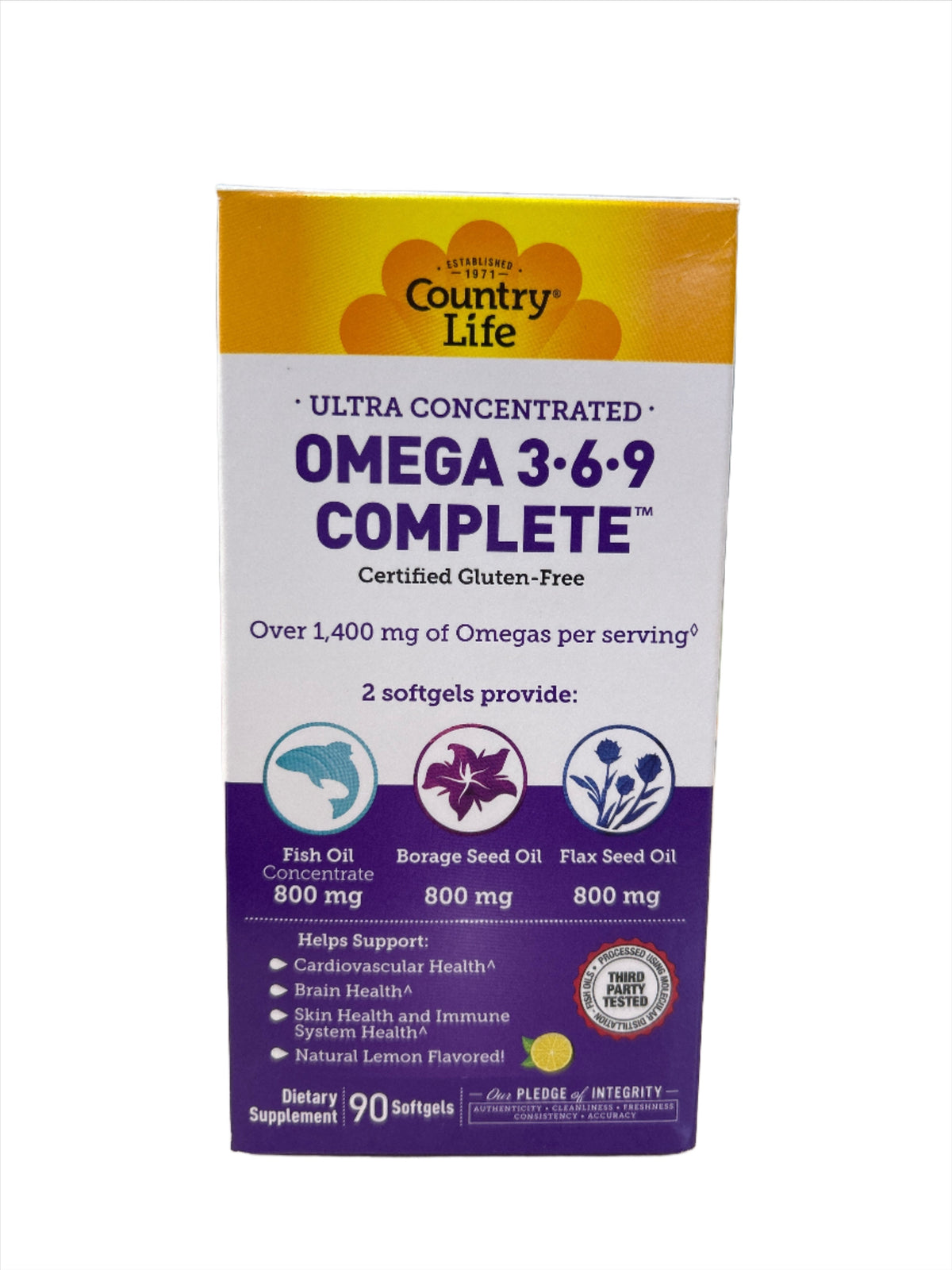 Omega 3-6-9 Completo Ultra Concentrado 90 Cápsulas Blandas
