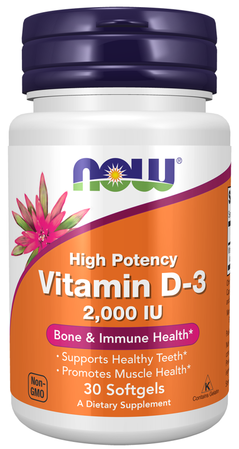 Now Vit D-3 2000iu 30 SGELS