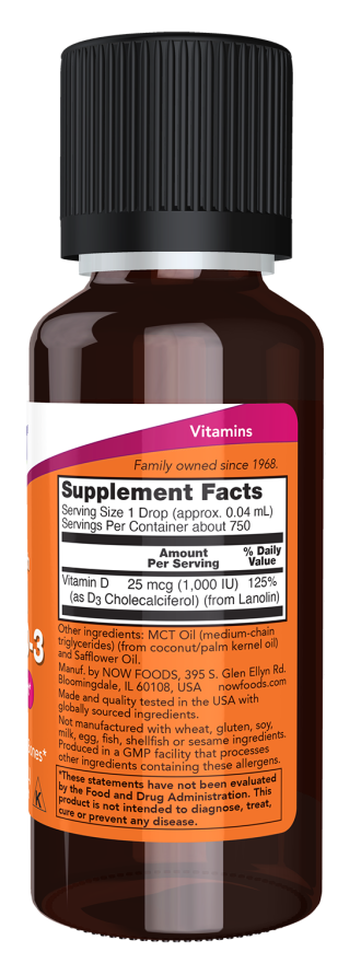 Now EX STR LIQUID VIT D-3 1,000 IU/DROP 1 FL OZ