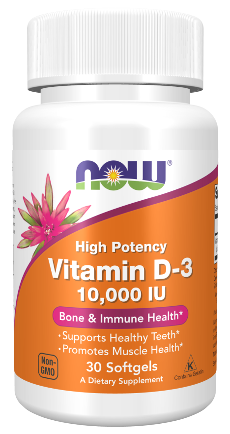 Now VITAMIN D-3 10,000 IU 30 SGELS
