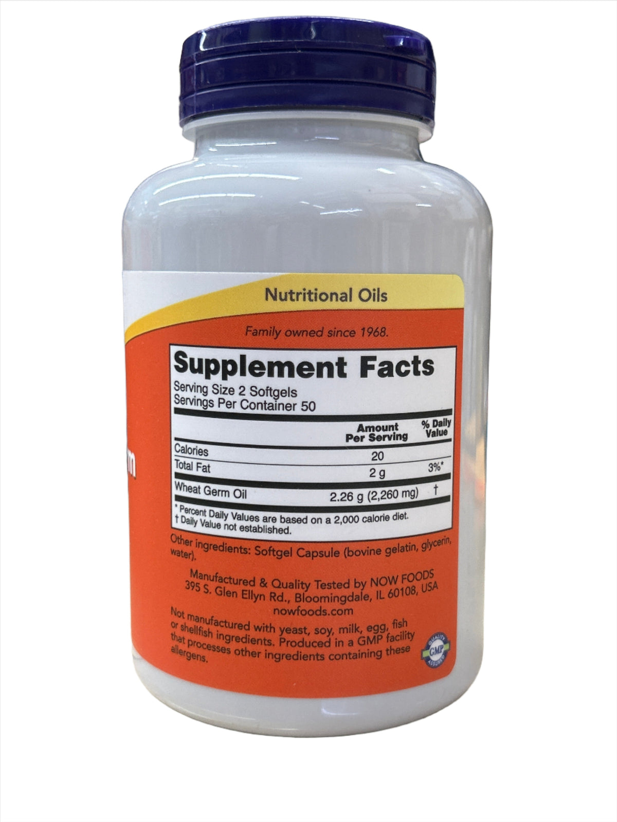 Aceite de germen de trigo 1130 mg 100 cápsulas blandas