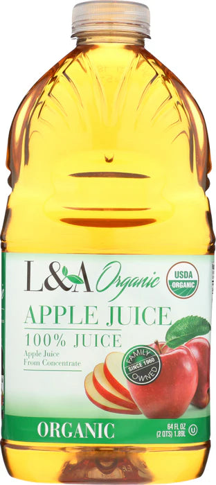 L & A JUICE Apple Juice 64 OZ