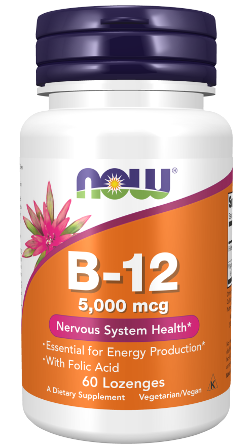 Now B-12 5000mcg + FOLIC 60 LOZ