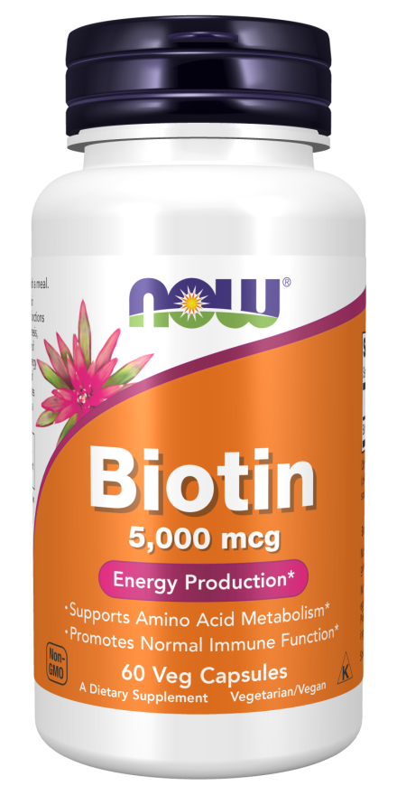 Now BIOTIN 5000mcg 60 VCAPS