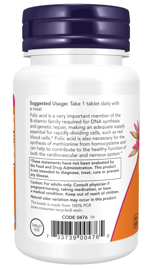 Now FOLIC ACID 800mcg 250 TABS