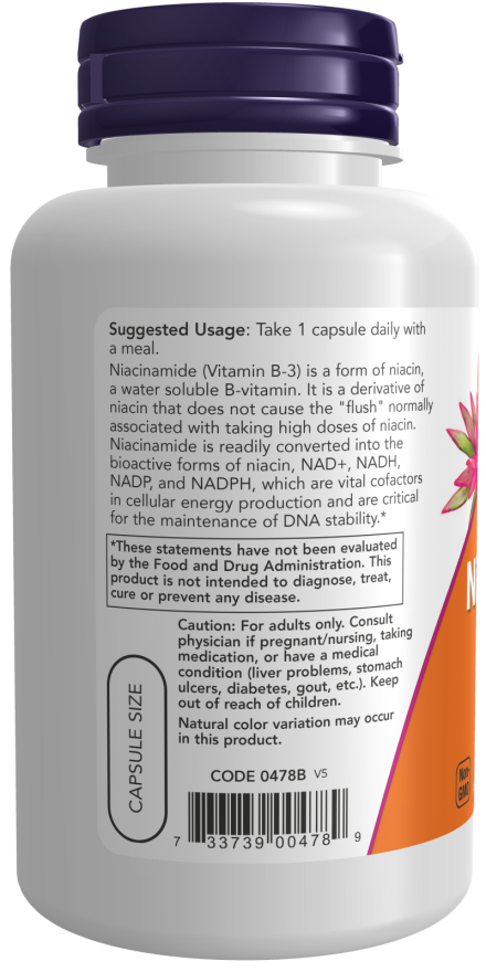 Now NIACINAMIDE 500mg 100 VCAPS