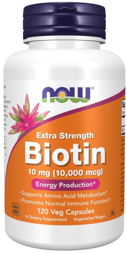 Now BIOTIN 10MG (10,000mcg) 120 VCAPS