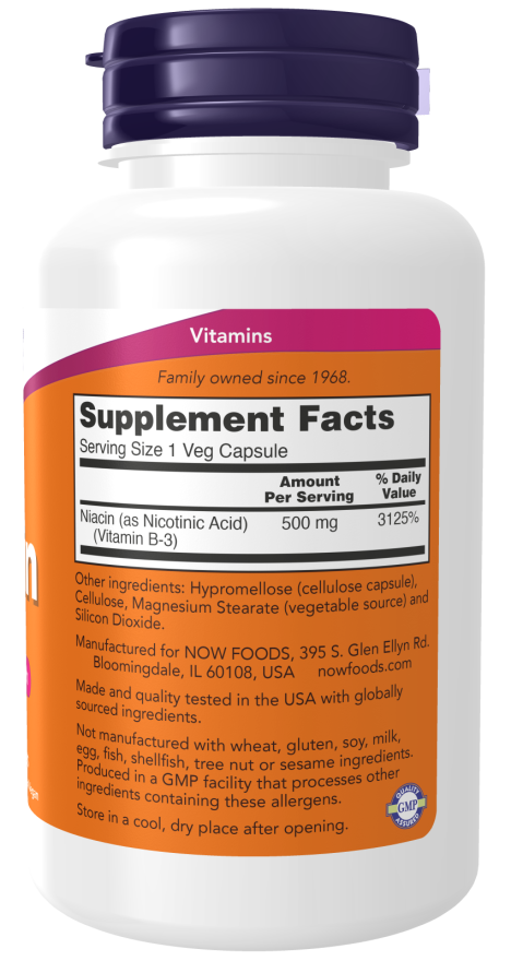 Now NIACIN 500mg 100 VCAPS