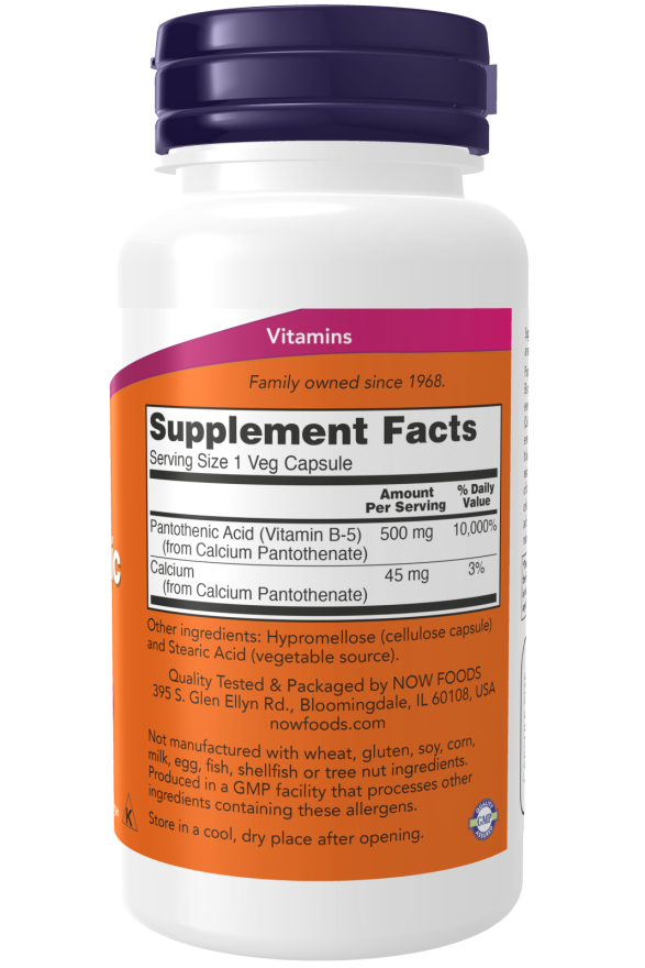 Now PANTOTHENIC ACID 500mg 100 VCAPS