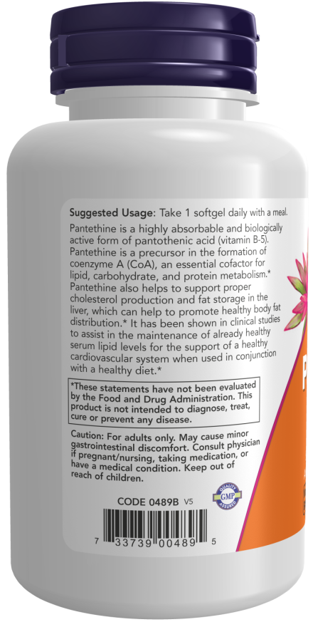 Now PANTETHINE 600MG 60 SGELS