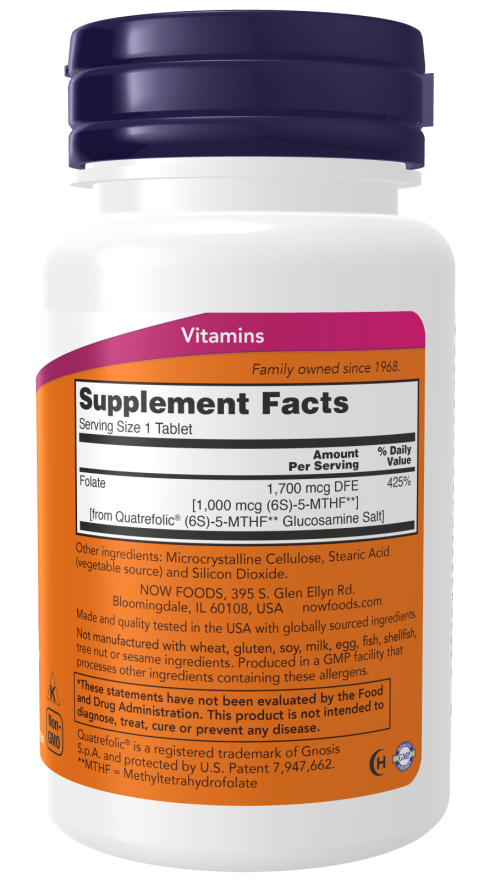 Now METHYL FOLATE 1,000 mcg 90 TABS