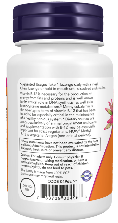Now METHYL B-12 5000mcg 120 LOZ