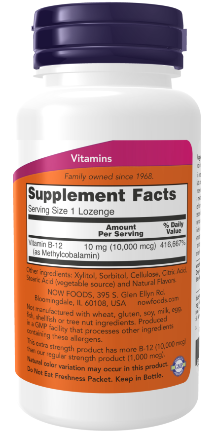Now METHYL B-12 10000 mcg 60 LOZ