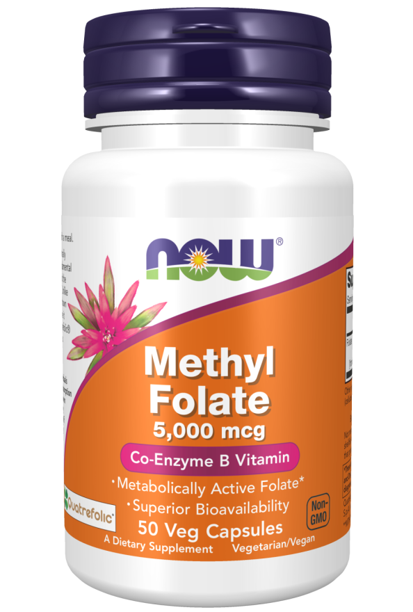 Now METHYL FOLATE 5,000 mcg 50 VCAPS