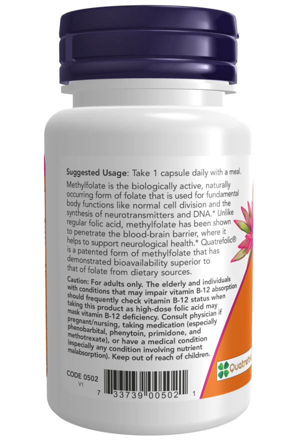Now METHYL FOLATE 5,000 mcg 50 VCAPS