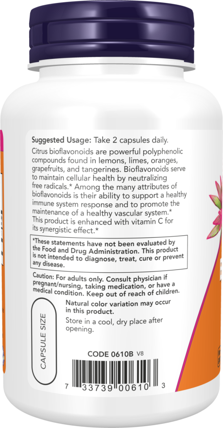 Now CITRUS BIOFLAVONOIDS 700mg 100 VCAPS