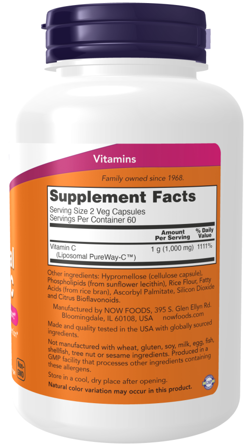 Now LIPOSOMAL VITAMIN C 120 VCAPS