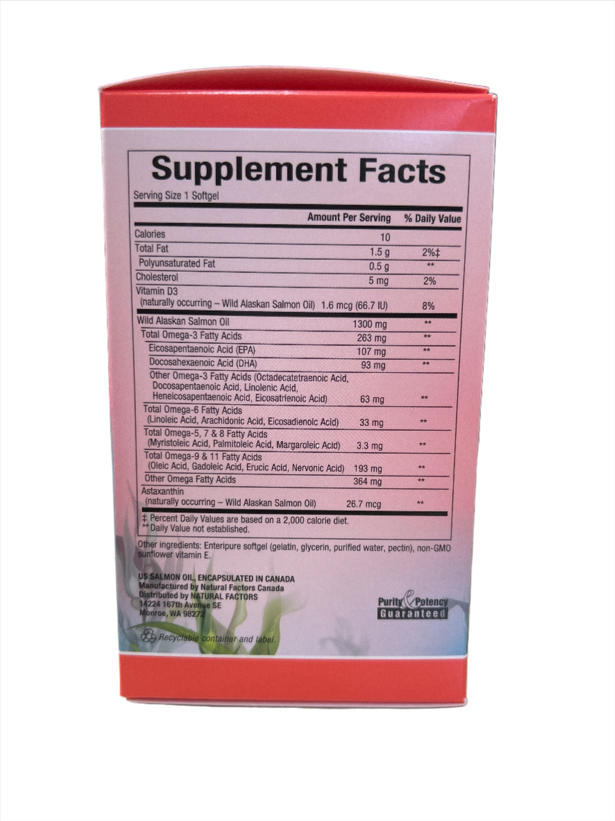 Aceite de salmón 100% silvestre de Alaska 1300 mg 90 cápsulas blandas