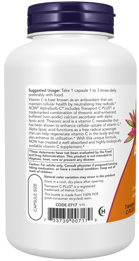 Now ALPHASORB-C(R) 500MG 180 VCAPS