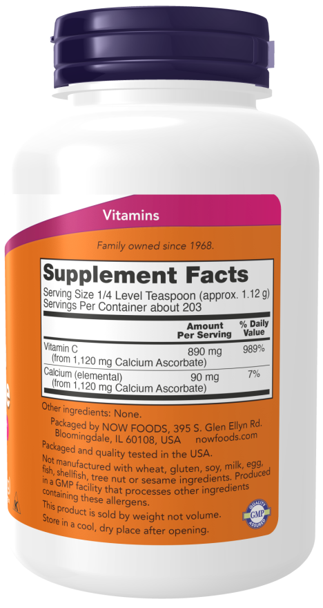 Now CALCIUM ASCORBATE 8 OZ
