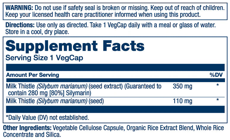 Solaray Vital Extracts Milk Thistle 30CT 350MG Veg Capsule