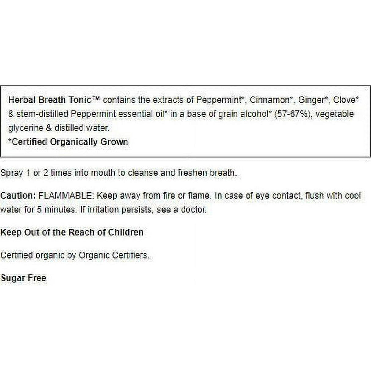 Herb Pharm BREATH REFRESHER, SPEARMINT .47 oz