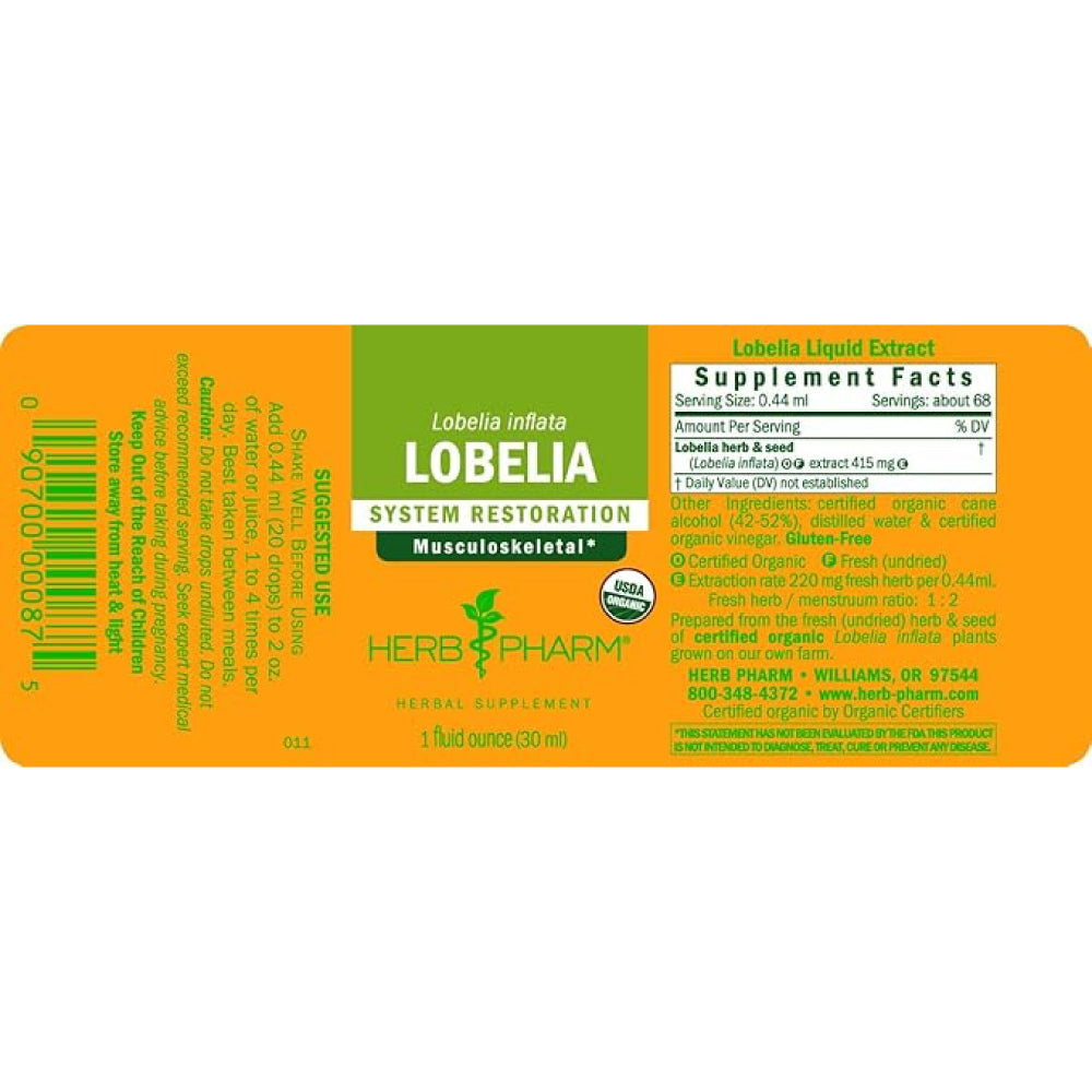 Herb Pharm LOBELIA EXTRACT 1 oz