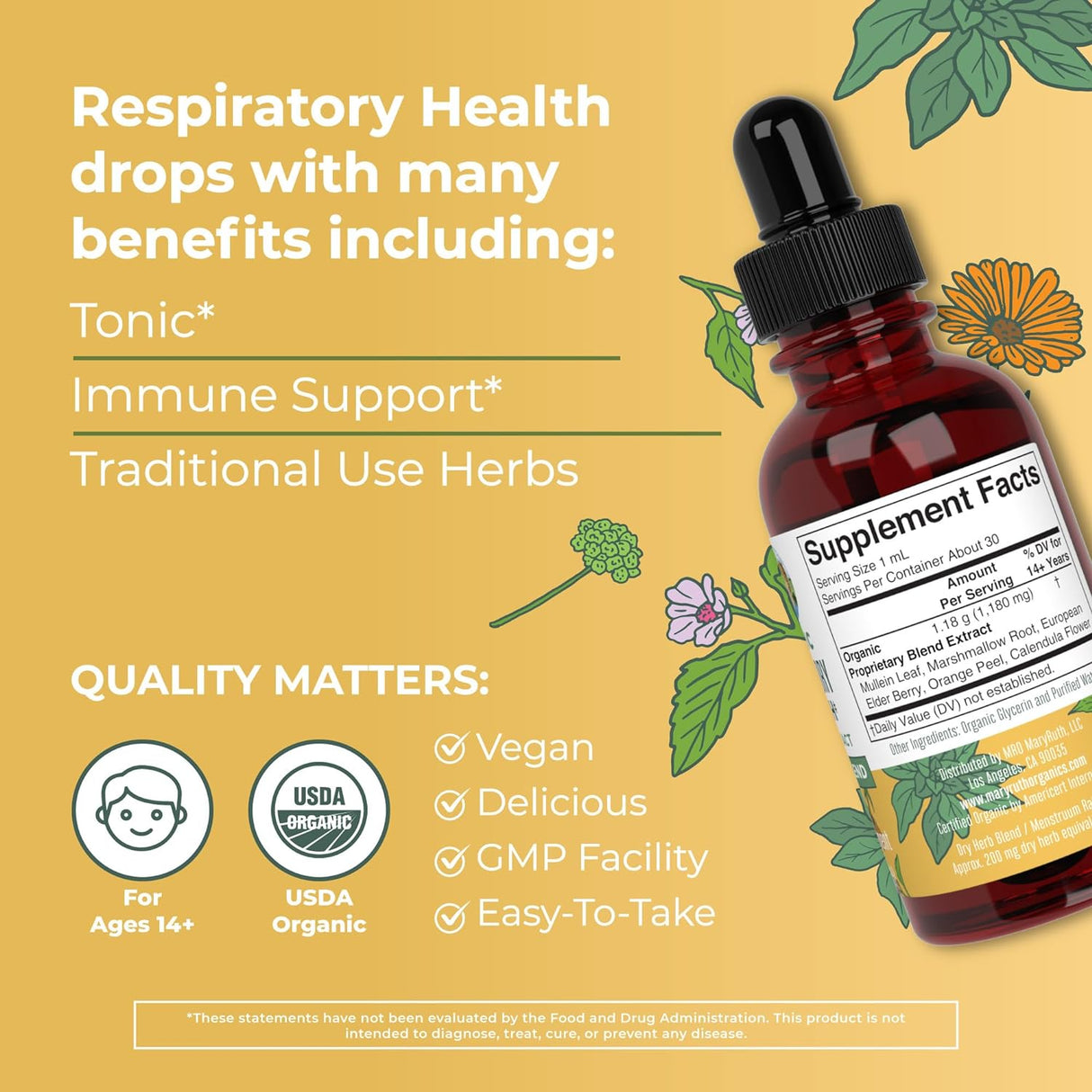 Mary Ruth's Organic Respiratory Health Herbal Blend (1 oz)