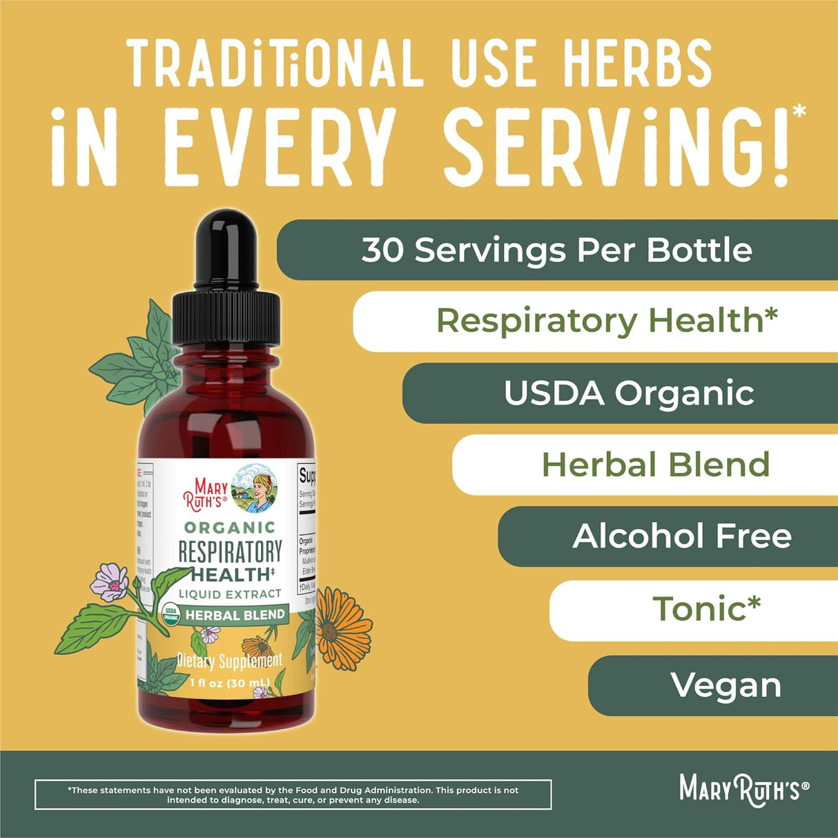 Mary Ruth's Organic Respiratory Health Herbal Blend (1 oz)