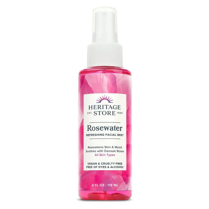Heritage Store Rosewater Facial Mist 4floz