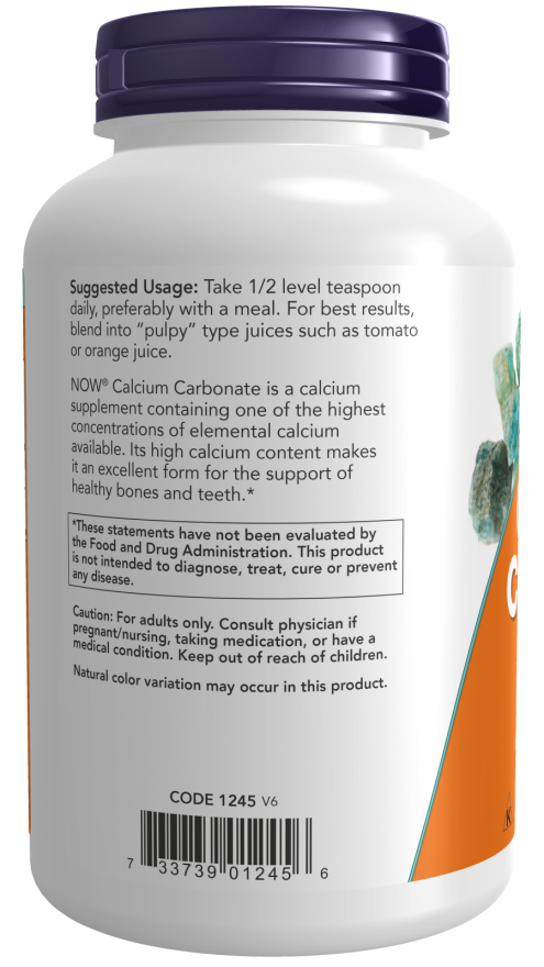 Now CALCIUM CARBONATE PWD 12 OZ