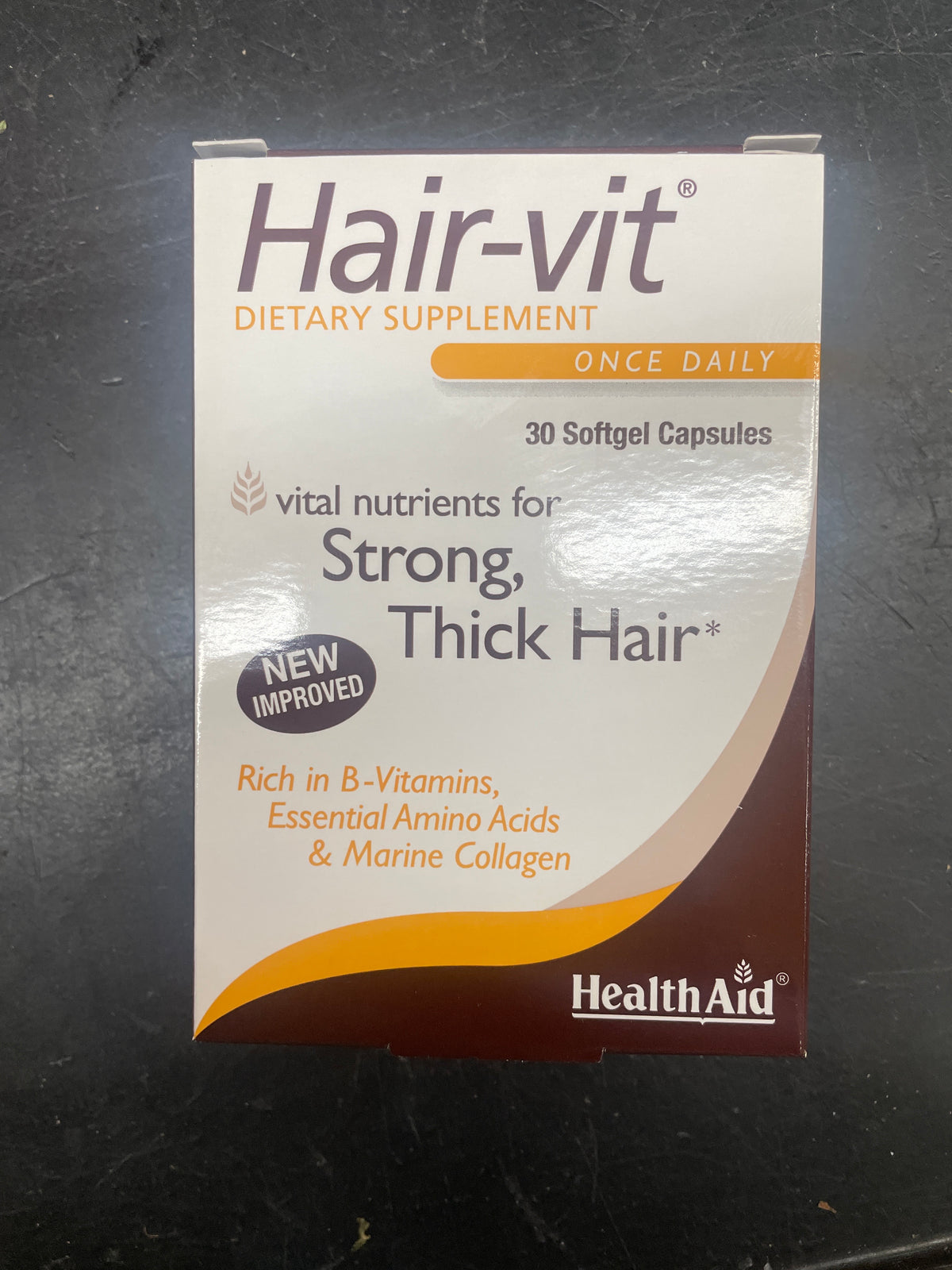 Hair-Vit nutrientes vitales para un cabello fuerte 30 cápsulas de gel blando